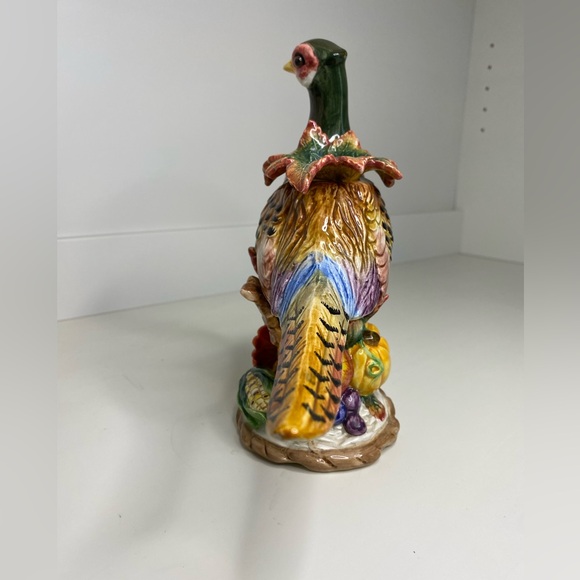 EUC Vtg Fitz & Floyd Autumn Bounty Pair of Figural Pheasant Candlesticks - Picture 7 of 16